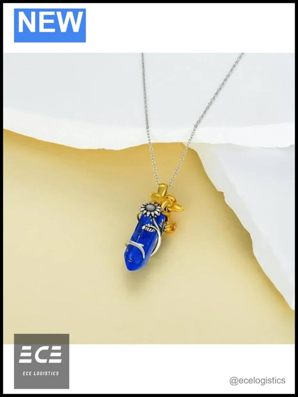 925 Sterling Silver Elephant Necklace Lapis Lazuli Reiki Pendant